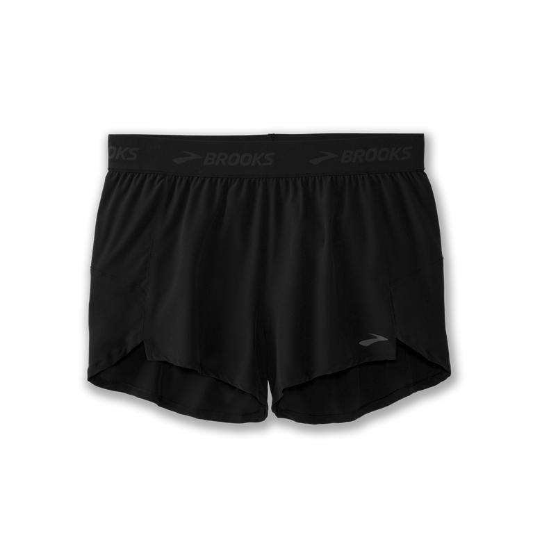 Brooks Chaser 3 Running Shorts - Women's - Black (96218-QDWM)